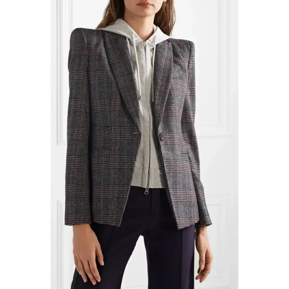 Veronica Beard Brock Glen Plaid Dickey Blazer size 10